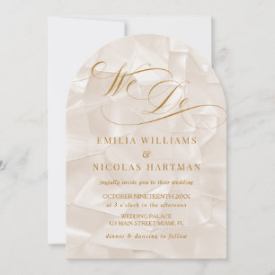 Minimalist Script We Do Wedding Photo Invitation