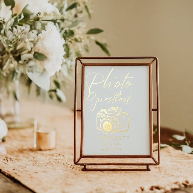 Minimalist script weddding photo guestbook sign (Creator Uploaded)