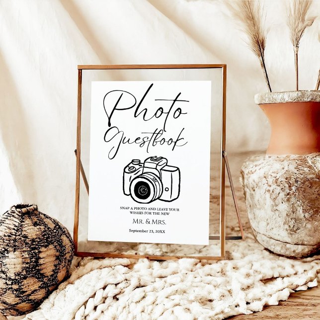 Minimalist script wedddingphoto guestbook sign (Creator Uploaded)
