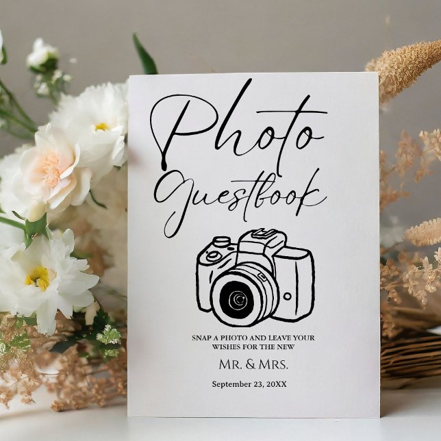 Minimalist script wedddingphoto guestbook sign (Creator Uploaded)
