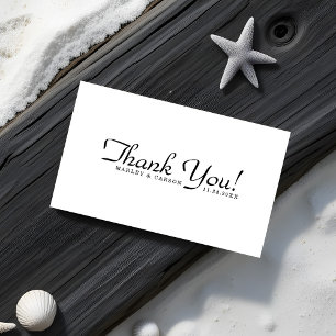 Minimalist Script Wedding Budget Thank You Note Card