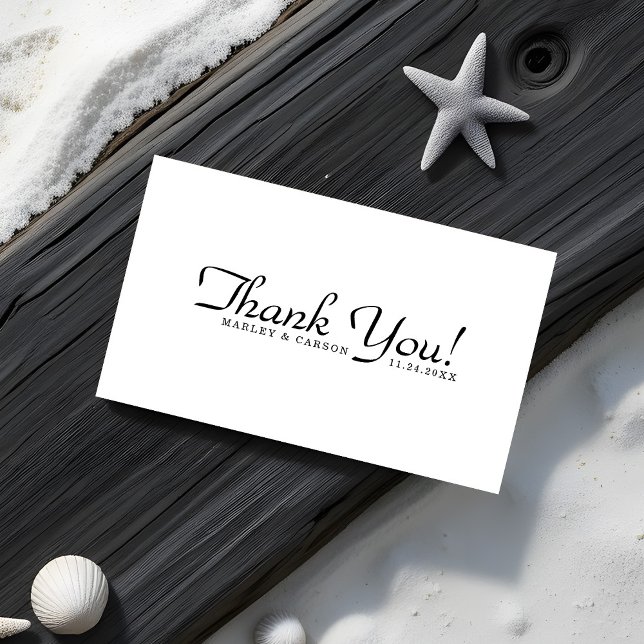 Minimalist Script Wedding Budget Thank You Note Card (Creator Uploaded)