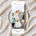 Minimalist Script Wedding Photo  Bookmarks<br><div class="desc">This Minimalist Heart Script Wedding bookmark thank you, is the perfect simplistic touch to end you Wedding Celebration in style! Plenty of space on the back to add whatever text you want. Has space for a photo on the front and the back. Add your own details with ease! The script...</div>