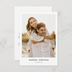 Minimalist Script Wedding Thank You Card