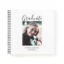 Minimalist Script White Photo Graduation Notebook Minimalist Script White Photo Graduation Notebook