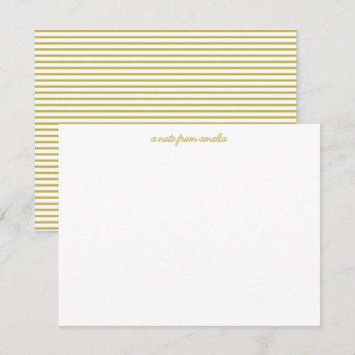 Minimalist Script Yellow Stripe Personalized Name