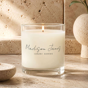 Minimalist Scripted Glow Luxury Boutique Scented Candle