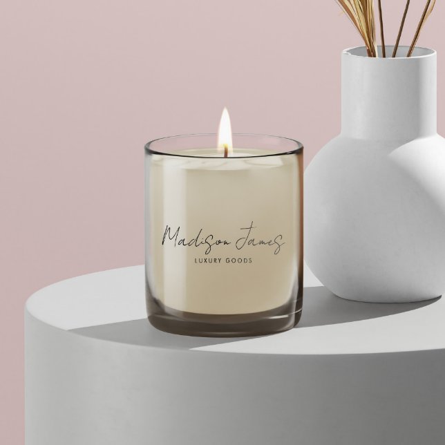 Minimalist Scripted Glow Luxury Boutique Scented Candle (Creator Uploaded)