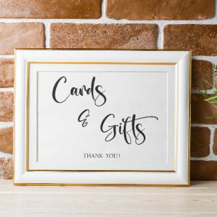 Minimalist Scripture Cards and Gifts wedding sign