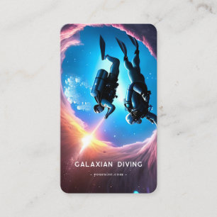 Minimalist Scuba Diving Class Qr Code Business Card