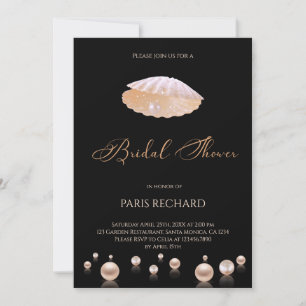 Minimalist Sea Shell Bridal Shower Invitation