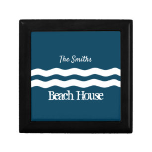 Minimalist Sea Waves Nautical Coastal Gift Box