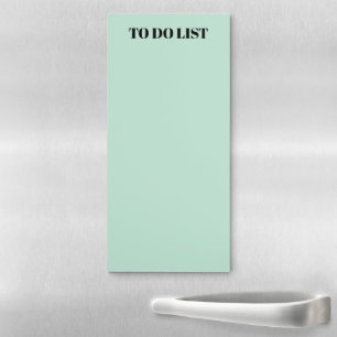Minimalist seafoam mint green custom name text magnetic notepad