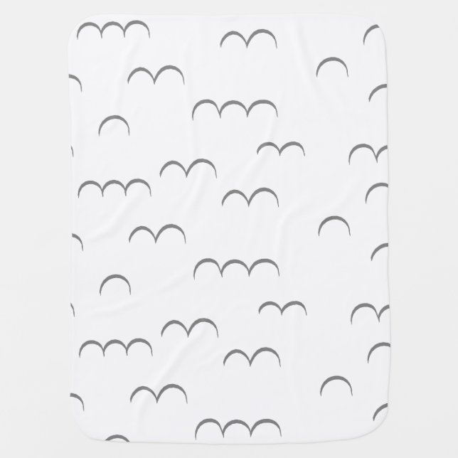 Minimalist Seagulls Baby Fitted Sheet Baby Blanket (Front)