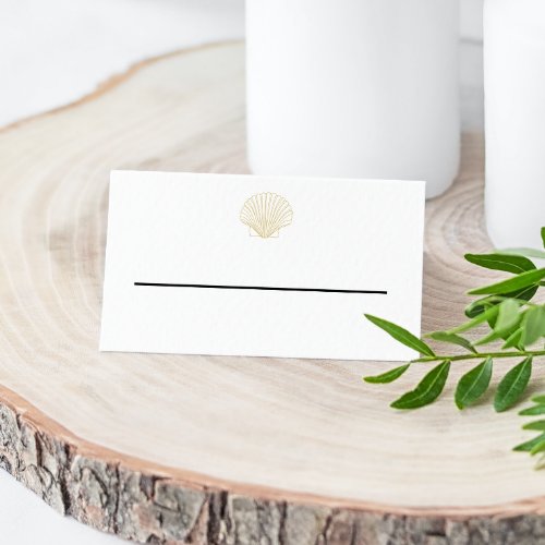 Minimalist Seashell Wedding Place Card