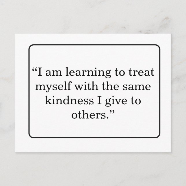 Minimalist Self‑Love Affirmation Postcard  (Front)