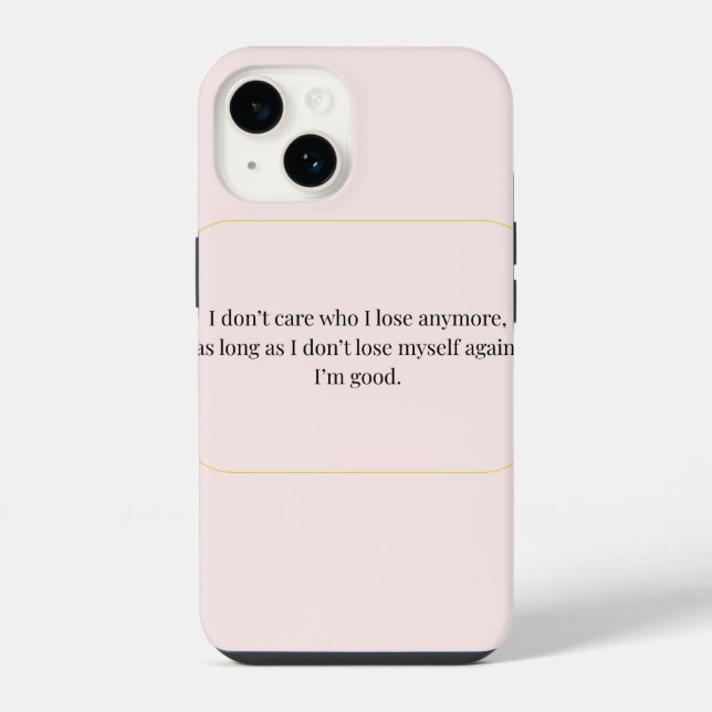 Minimalist Self-love Quote – Inspirational  iPhone Case (Back)
