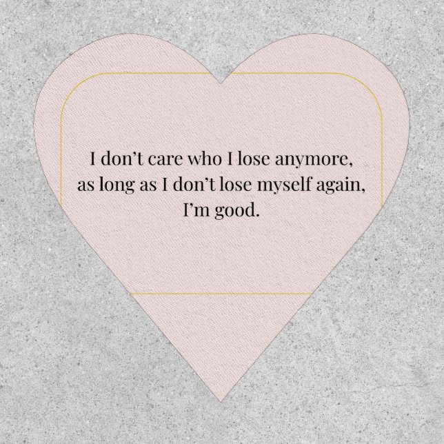 Minimalist Self-love Quote – Inspirational  Patch (Front)