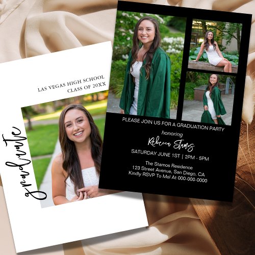 Minimalist Senior Announcement Card Invitation