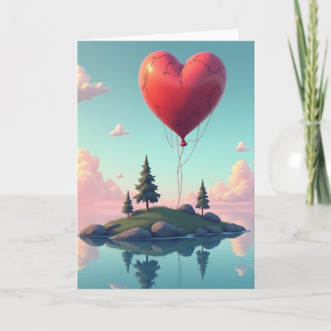 Minimalist Serene Heart Card (Front)