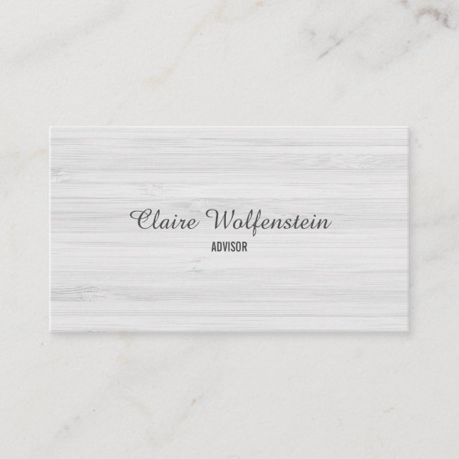 Minimalist  Shabby Chic Professional Business Card (Front)
