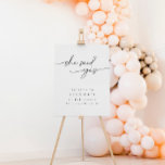 Minimalist She Said Yes Bridal Shower Welcome Sign<br><div class="desc">This is a modern minimal themed bridal shower welcome sign featuring an elegant timeless design. Edit most wording and all colors to make this minimal welcome sign fit your event needs and personal style. Just select "edit using design tool" on toolbar :)</div>