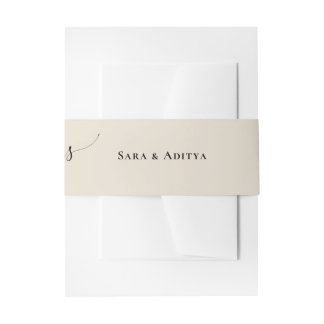 Minimalist She Said Yes Wedding Belly Band