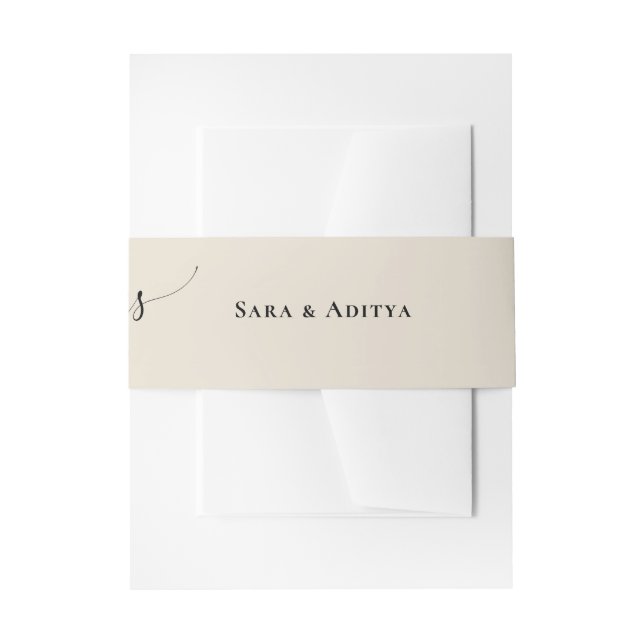 Minimalist She Said Yes Wedding Belly Band (Front Example)