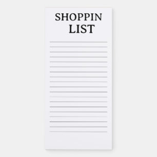 Minimalist Shopping List Magnetic Notepad