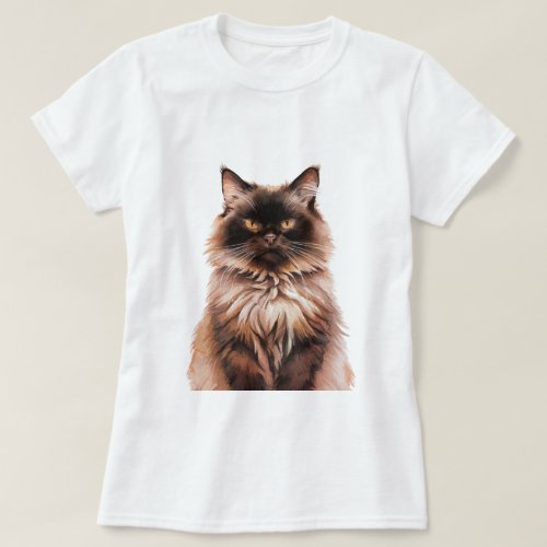 Minimalist Siberian cat Inspired T_Shirt