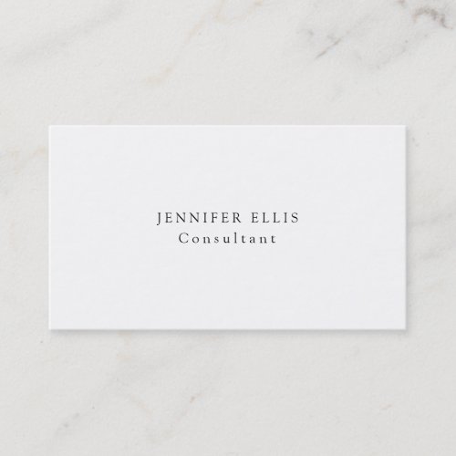 Minimalist Siimple Plain Original Professional Business Card