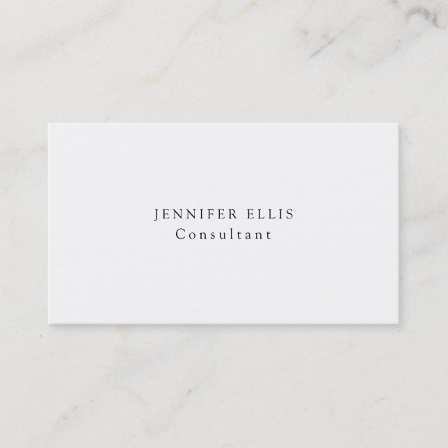 Minimalist Siimple Plain Original Professional Business Card (Front)