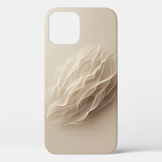 Minimalist Silk Wave Abstract Phone Case Ethereal (Back)