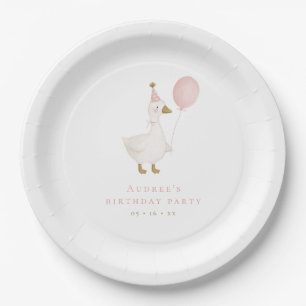 Minimalist Silly Goose Birthday Party Paper Plates