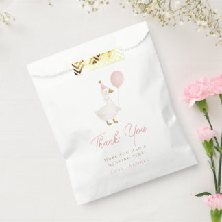 Minimalist Silly Goose Birthday Thank You Favor Bag
