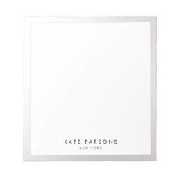 Minimalist Silver Border Notepad