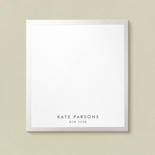 Minimalist Silver Border Notepad (Creator Uploaded)