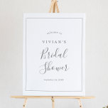 Minimalist Silver Bridal Shower Welcome Foam Board<br><div class="desc">This minimalist silver bridal shower welcome sign foam board is perfect for a simple wedding shower. The modern romantic design features classic silver gray and white typography paired with a rustic yet elegant calligraphy with vintage hand lettered style. Customizable in any color. Keep the design simple and elegant, as is,...</div>
