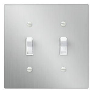 Minimalist Silver Metallic Light Switch Covers