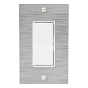 Minimalist Silver Metallic Light Switch Covers