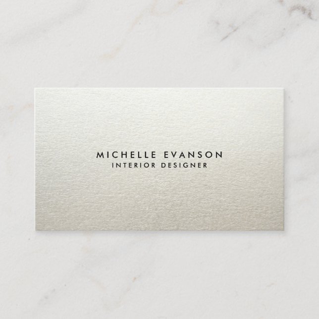 Minimalist Silver Simple Professional Business Card (Front)