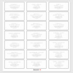 Minimalist Silver Typography Guest Address Labels<br><div class="desc">These minimalist silver typography wedding guest address labels are perfect for a simple wedding. The modern romantic design features classic silver gray and white typography. Customizable in any color. Customize each label with the name and address of your guests. 21 labels per sheet. Add each sheet that you need to...</div>