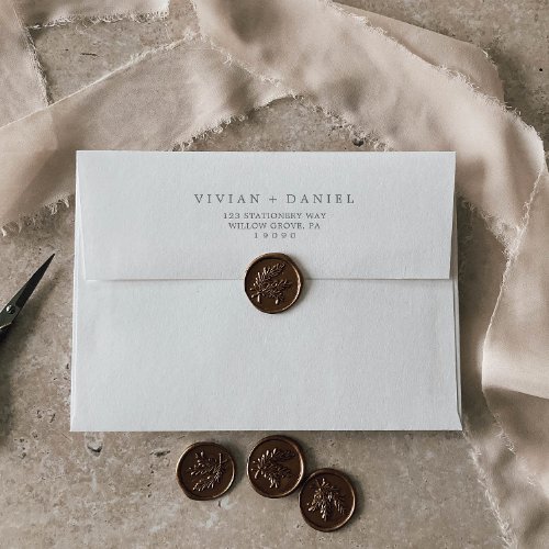 Minimalist Silver Typography Wedding Invitation Envelope