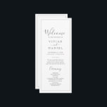 Minimalist Silver Wedding Program<br><div class="desc">This minimalist silver wedding program is perfect for a simple wedding. The modern romantic design features classic silver gray and white typography paired with a rustic yet elegant calligraphy with vintage hand lettered style. Customizable in any color. Keep the design simple and elegant, as is, or personalize it by adding...</div>