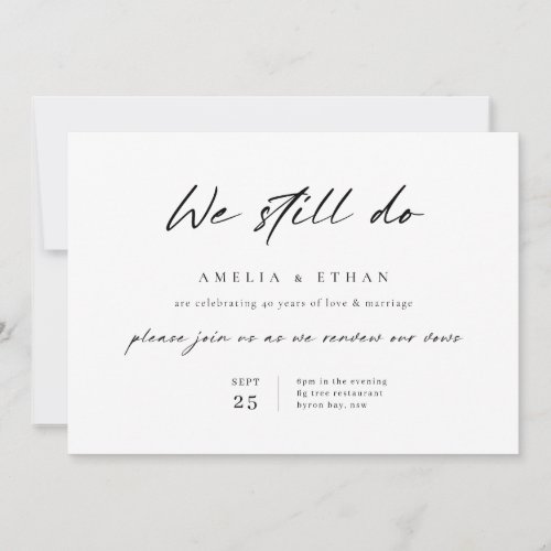 Minimalist simple 40th wedding anniversary