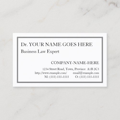 Minimalist Simple and Basic Business Card