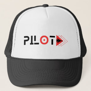 Minimalist,Simple,Aviation,Airplane,Pilot Men's Trucker Hat