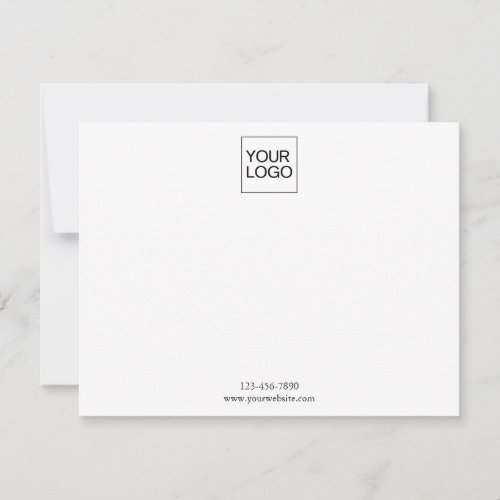 Minimalist Simple Basic Logo Company Corporate Note Card