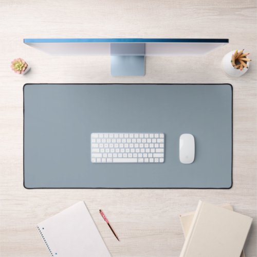 Minimalist Simple Basic Solid Color Dusty Blue Desk Mat