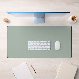 Minimalist Simple Basic Solid Color Sage Green  Desk Mat